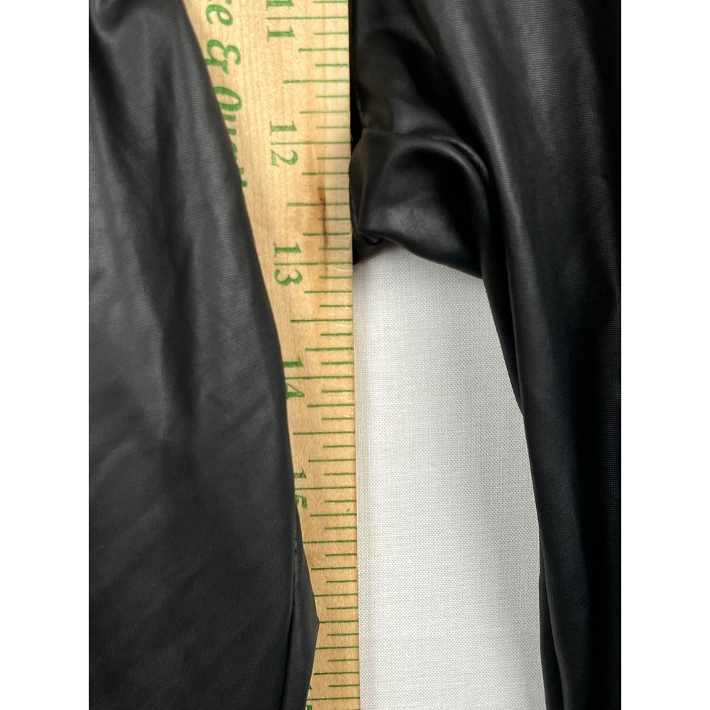 Charlotte Russe Faux Leather Leggings Womens Large High Rise Black 25971-5 - Picture 6 of 8